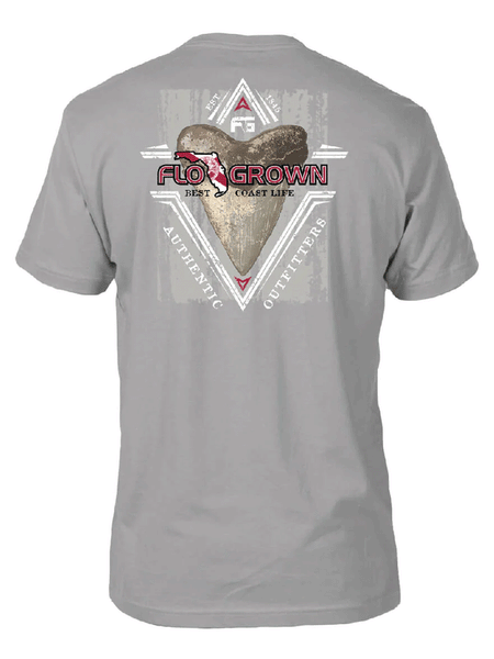 FloGrown FGM-1562 The Tooth Tee Silver back view. If you need any assistance with this item or the purchase of this item please call us at five six one seven four eight eight eight zero one Monday through Saturday 10:00a.m EST to 8:00 p.m EST