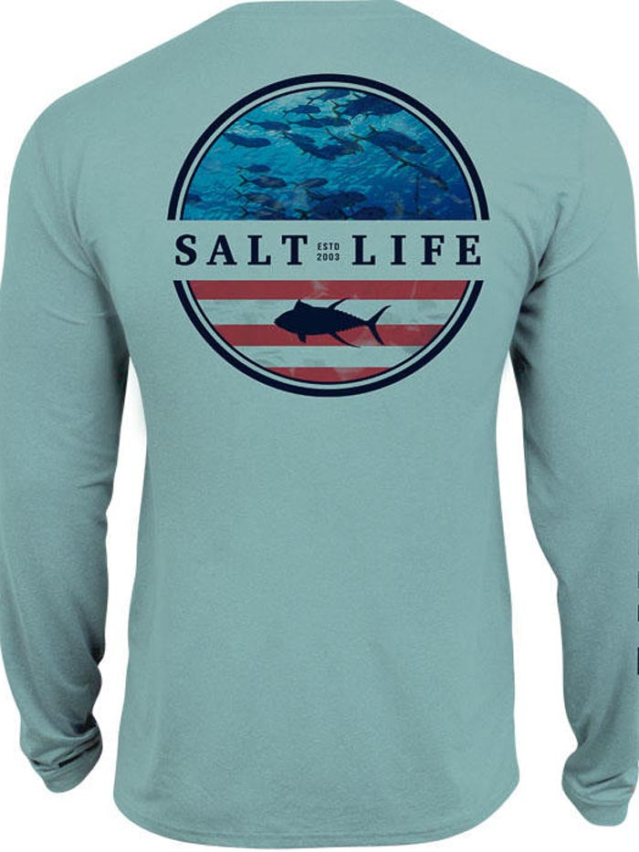 Salt Life SLM6128-SEGHT Mens RESPECT Performance LS SLX Pocket Tee Sea –  J.C. Western® Wear