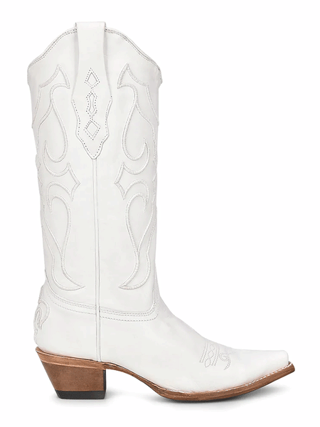 Corral Z5046 Ladies Embroidery Western Boot White side view. If you need any assistance with this item or the purchase of this item please call us at five six one seven four eight eight eight zero one Monday through Saturday 10:00a.m EST to 8:00 p.m EST