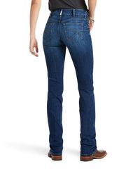 Ariat 10039608 Womens REAL Mid Rise Candace Straight Jean Portland back view. If you need any assistance with this item or the purchase of this item please call us at five six one seven four eight eight eight zero one Monday through Saturday 10:00a.m EST to 8:00 p.m EST