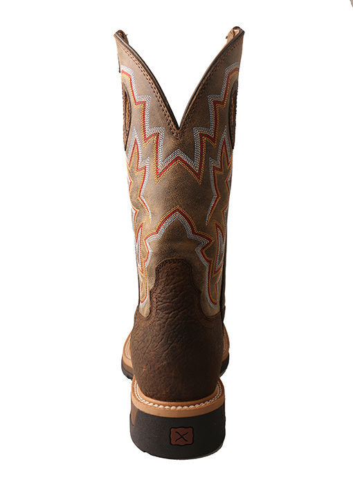 Twisted X MLCA001 Mens Alloy Toe Lite Western Work Boot Taupe front and side view. If you need any assistance with this item or the purchase of this item please call us at five six one seven four eight eight eight zero one Monday through Saturday 10:00a.m EST to 8:00 p.m EST