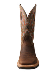 Twisted X MLCA001 Mens Alloy Toe Lite Western Work Boot Taupe front view. If you need any assistance with this item or the purchase of this item please call us at five six one seven four eight eight eight zero one Monday through Saturday 10:00a.m EST to 8:00 p.m EST