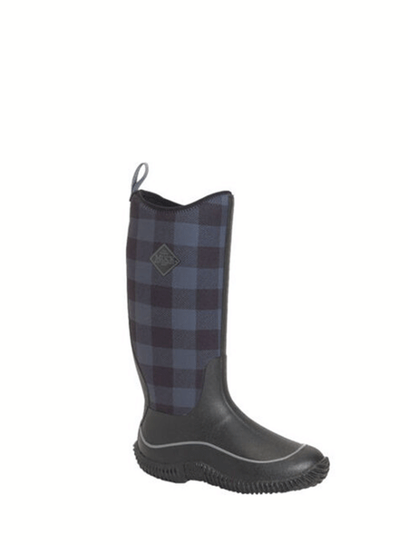 Muck HAW-1PLD Womens Hale Boot Black/Grey Plaid side view