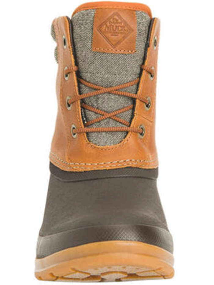 Muck ODL-902 Mens Originals Duck Lace Boot Tan Brown front side view. If you need any assistance with this item or the purchase of this item please call us at five six one seven four eight eight eight zero one Monday through Saturday 10:00a.m EST to 8:00 p.m EST