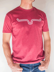 Kimes Ranch OUTLIER Mens Short Sleeve Tee Cardinal front view
