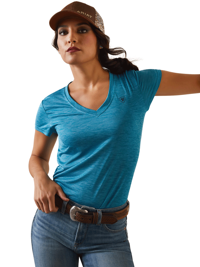 10043626 Womens Laguna Patriot T-Shirt Mosaic Blue back view. If you need any assistance with this item or the purchase of this item please call us at five six one seven four eight eight eight zero one Monday through Saturday 10:00a.m EST to 8:00 p.m EST