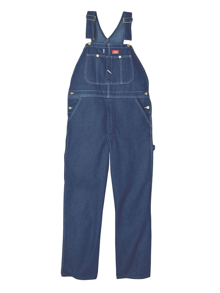 Dickies 8396SNB Mens Bib Overall Indigo Stone Washed front view. If you need any assistance with this item or the purchase of this item please call us at five six one seven four eight eight eight zero one Monday through Saturday 10:00a.m EST to 8:00 p.m EST
