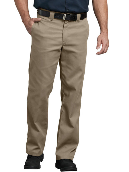 Dickies 874FDS Mens FLEX Work Pants Desert Khaki front view. If you need any assistance with this item or the purchase of this item please call us at five six one seven four eight eight eight zero one Monday through Saturday 10:00a.m EST to 8:00 p.m EST