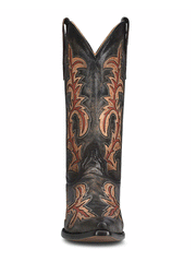 Corral C3883 Mens Inlay And Embroidery Cowboy Boots Black And Red front view. If you need any assistance with this item or the purchase of this item please call us at five six one seven four eight eight eight zero one Monday through Saturday 10:00a.m EST to 8:00 p.m EST