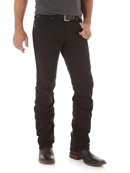 Wrangler 88MWZBK Mens Retro Slim Fit Straight Leg Jean Black front view. If you need any assistance with this item or the purchase of this item please call us at five six one seven four eight eight eight zero one Monday through Saturday 10:00a.m EST to 8:00 p.m EST