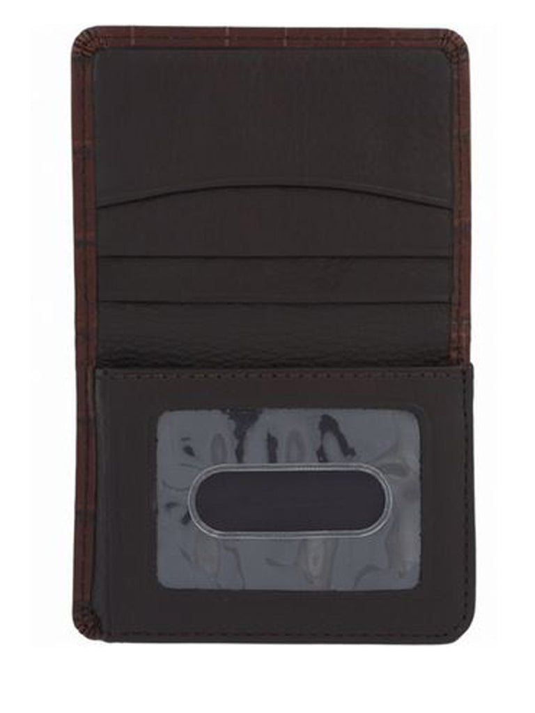 Brighton 89507 Mens Rockefeller Flip Wallet Brown front view. If you need any assistance with this item or the purchase of this item please call us at five six one seven four eight eight eight zero one Monday through Saturday 10:00a.m EST to 8:00 p.m EST