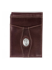 Brighton M1125 Mens Devonshire Money Clip Wallet Brown front view. If you need any assistance with this item or the purchase of this item please call us at five six one seven four eight eight eight zero one Monday through Saturday 10:00a.m EST to 8:00 p.m EST