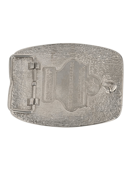 Montana Silversmiths PBR940 PBR American Pride Belt Buckle back view. If you need any assistance with this item or the purchase of this item please call us at five six one seven four eight eight eight zero one Monday through Saturday 10:00a.m EST to 8:00 p.m EST