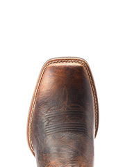 Ariat 10044567 Mens Slingshot Western Boot Bartop Brown toe view from above. If you need any assistance with this item or the purchase of this item please call us at five six one seven four eight eight eight zero one Monday through Saturday 10:00a.m EST to 8:00 p.m EST