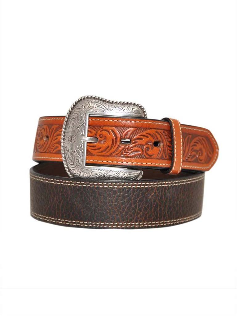 Dan Post Mens Dark Brown Leather Belt 9105500