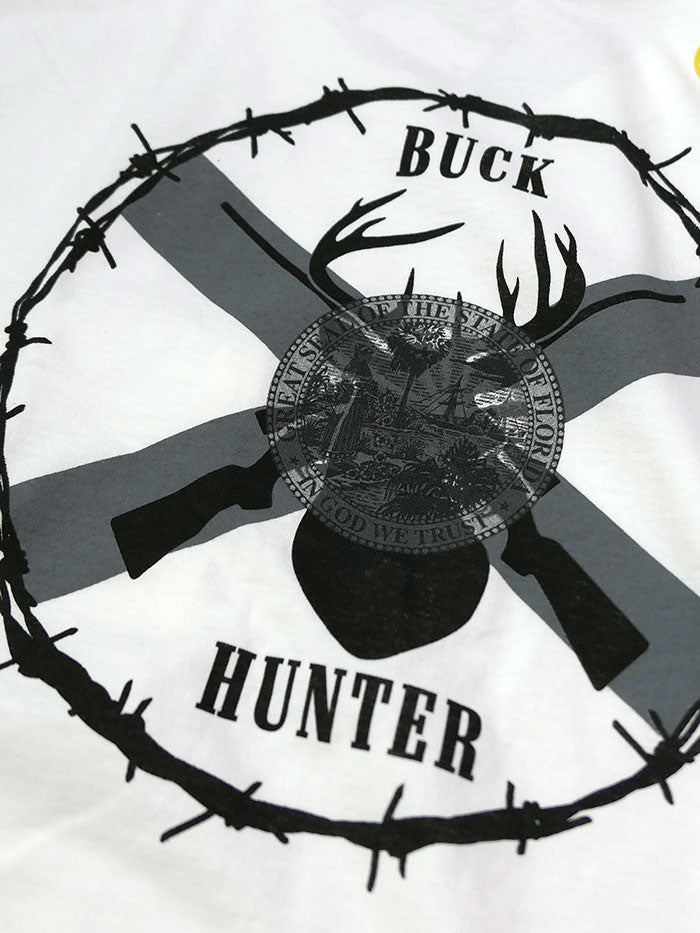 JC Western 9PC61SS-WHT Mens Buck Hunter Short Sleeve Tee White