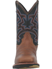 Dan Post DP6010 Mens Mammoth Leather Boot Brown And Blue front view. If you need any assistance with this item or the purchase of this item please call us at five six one seven four eight eight eight zero one Monday through Saturday 10:00a.m EST to 8:00 p.m EST