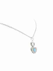 Montana Silversmiths NC2537 Womens River Lights in Love Necklace Silver side and front view. If you need any assistance with this item or the purchase of this item please call us at five six one seven four eight eight eight zero one Monday through Saturday 10:00a.m EST to 8:00 p.m EST