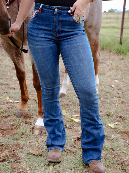 Ranch Dress'n FIRESTORM Womens Bootcut Denin Jeans Front View. If you need any assistance with this item or the purchase of this item please call us at five six one seven four eight eight eight zero one Monday through Saturday 10:00a.m EST to 8:00 p.m EST