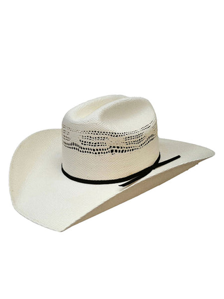 Dallas Hats PHO 01 Cattleman Bangora Straw Hat Natural side and front view. If you need any assistance with this item or the purchase of this item please call us at five six one seven four eight eight eight zero one Monday through Saturday 10:00a.m EST to 8:00 p.m EST