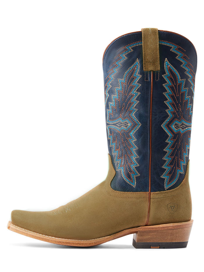 Ariat 10044499 Mens Futurity Showman Western Boot Dijon Roughout side and front view. If you need any assistance with this item or the purchase of this item please call us at five six one seven four eight eight eight zero one Monday through Saturday 10:00a.m EST to 8:00 p.m EST