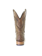Corral A4008 Mens Ostrich Overlay & Woven Square Toe Western Boot Orix back view. If you need any assistance with this item or the purchase of this item please call us at five six one seven four eight eight eight zero one Monday through Saturday 10:00a.m EST to 8:00 p.m EST