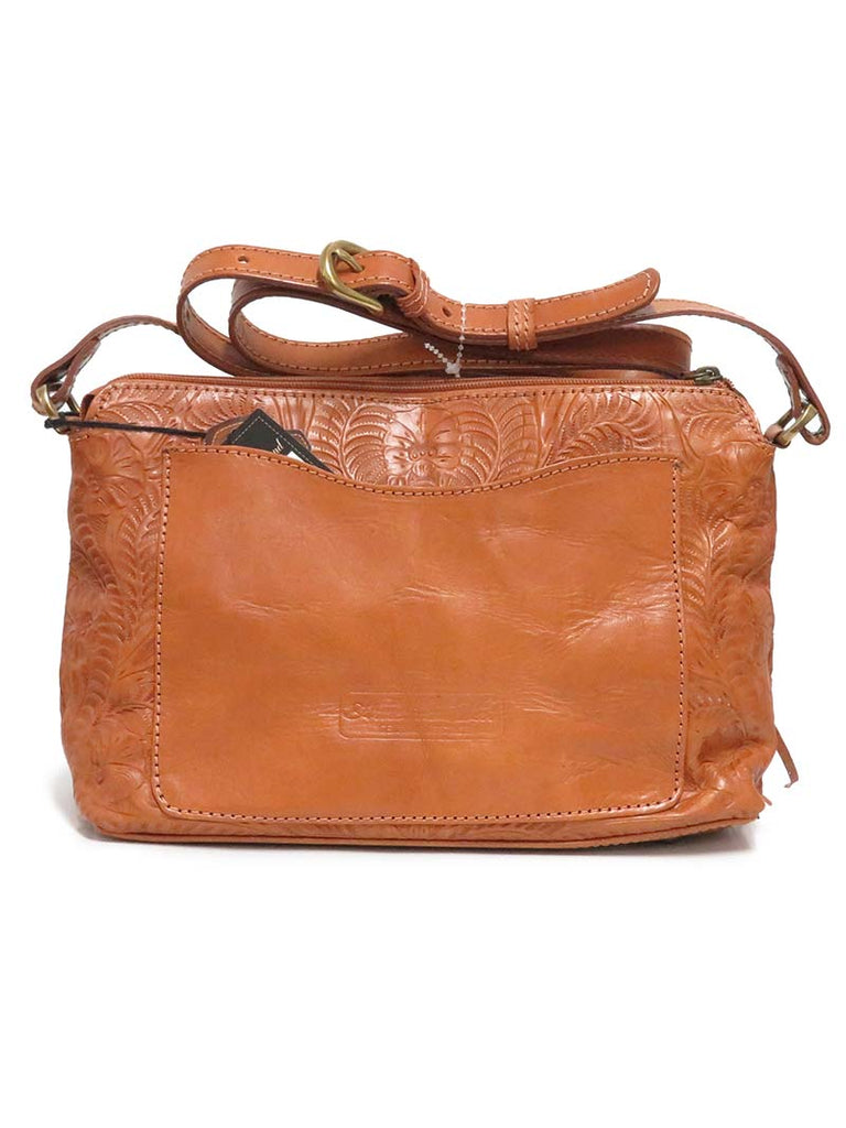 American West 1615258 Ladies Dove Canyon Crossbody Bag Tan front view. If you need any assistance with this item or the purchase of this item please call us at five six one seven four eight eight eight zero one Monday through Saturday 10:00a.m EST to 8:00 p.m EST