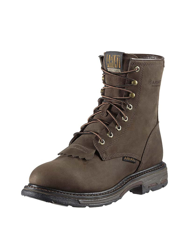Ariat 10011939 Mens Workhog 8" H2O Waterproof Work Boot Oily Distressed  If you need any assistance with this item or the purchase of this item please call us at five six one seven four eight eight eight zero one Monday through Satuday 10:00 a.m. EST to 8:00 p.m. EST