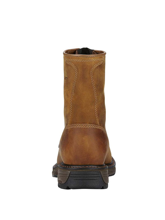 Ariat 10016266 Mens Workhog 8in Lace Up Work Boot Aged Bark back view. If you need any assistance with this item or the purchase of this item please call us at five six one seven four eight eight eight zero one Monday through Saturday 10:00a.m EST to 8:00 p.m EST
