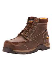 Ariat 10024953 Mens Edge LTE Chukka Waterproof Composite Toe Work Boot Dark Brown front and side view. If you need any assistance with this item or the purchase of this item please call us at five six one seven four eight eight eight zero one Monday through Saturday 10:00a.m EST to 8:00 p.m EST