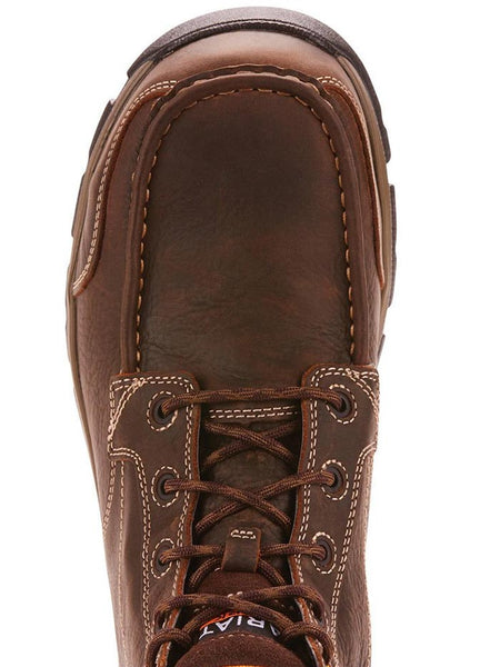 Ariat 10024953 Mens Edge LTE Chukka Waterproof Composite Toe Work Boot Dark Brown toe view from above. If you need any assistance with this item or the purchase of this item please call us at five six one seven four eight eight eight zero one Monday through Saturday 10:00a.m EST to 8:00 p.m EST