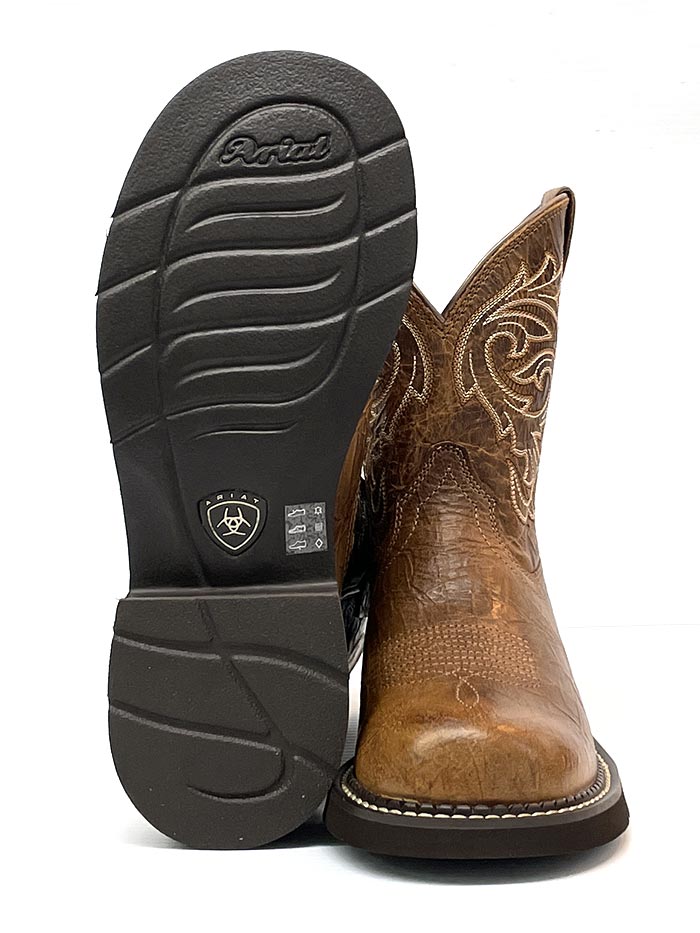 Ariat 10038378 Womens Fatbaby Heritage Mazy Round Toe Boots Crackled Cottage pair view. If you need any assistance with this item or the purchase of this item please call us at five six one seven four eight eight eight zero one Monday through Saturday 10:00a.m EST to 8:00 p.m EST