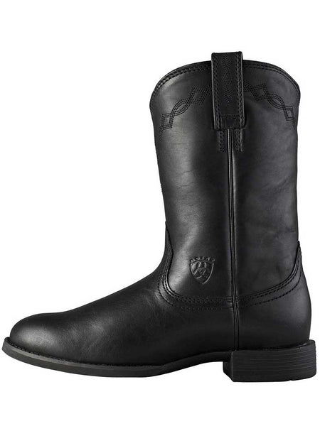 Ariat 10000794 Womens Heritage Roper Cowboy Boot Black  If you need any assistance with this item or the purchase of this item please call us at five six one seven four eight eight eight zero one Monday through Satuday 10:00 a.m. EST to 8:00 p.m. EST
