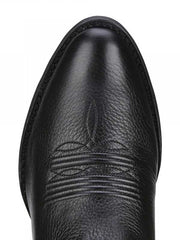 Ariat 10001037 Womens Heritage Western R Toe Boot Black Deertan view from above  If you need any assistance with this item or the purchase of this item please call us at five six one seven four eight eight eight zero one Monday through Satuday 10:00 a.m. EST to 8:00 p.m. EST