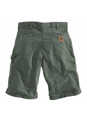Carhartt B147FAT Mens 10" Canvas Work Shorts Fatigue back view. If you need any assistance with this item or the purchase of this item please call us at five six one seven four eight eight eight zero one Monday through Saturday 10:00a.m EST to 8:00 p.m EST