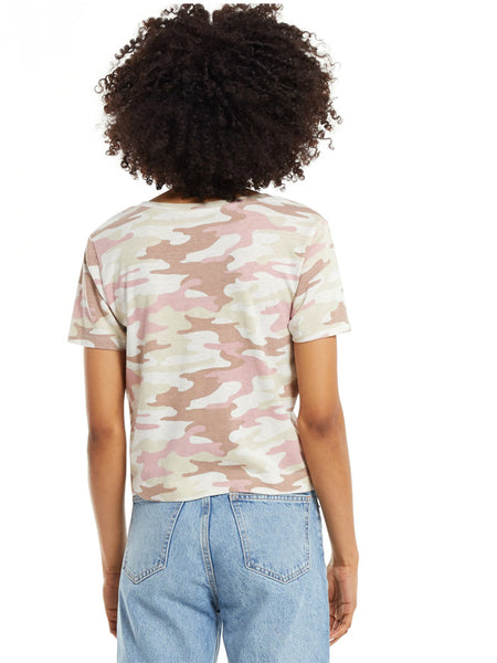 Z Supply ZT201408 Womens Camo Classic Skimmer Short Sleeve Tee Camo Mauve back view. If you need any assistance with this item or the purchase of this item please call us at five six one seven four eight eight eight zero one Monday through Saturday 10:00a.m EST to 8:00 p.m EST