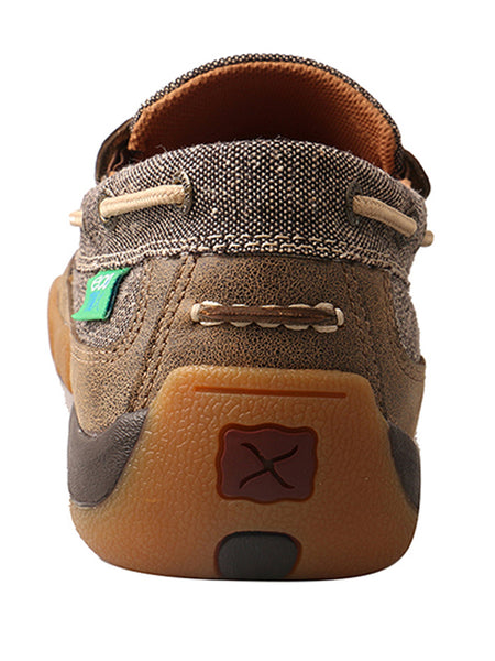 Twisted X MDMS012 Mens Slip On Driving Moc Dust back view. If you need any assistance with this item or the purchase of this item please call us at five six one seven four eight eight eight zero one Monday through Saturday 10:00a.m EST to 8:00 p.m EST