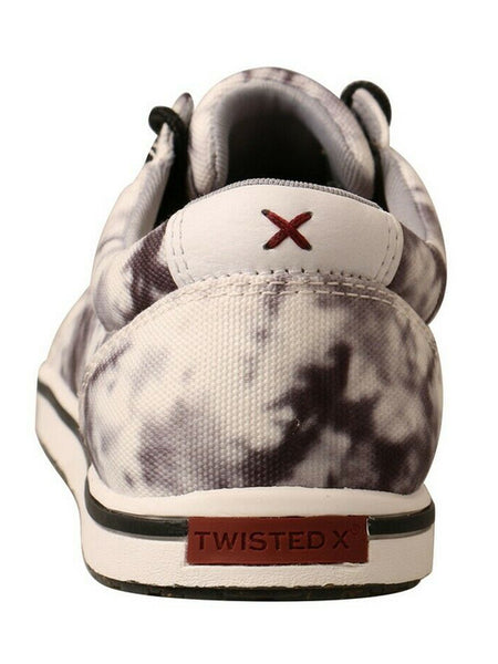 Twisted X WCA0041 Womens Casual Lace Up Shoes Black White Tie Dye back view. If you need any assistance with this item or the purchase of this item please call us at five six one seven four eight eight eight zero one Monday through Saturday 10:00a.m EST to 8:00 p.m EST