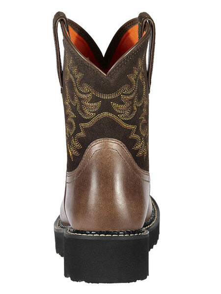Ariat 10000824 Womens Western Fatbaby Round Toe Boots Brown Rebel back view. If you need any assistance with this item or the purchase of this item please call us at five six one seven four eight eight eight zero one Monday through Saturday 10:00a.m EST to 8:00 p.m EST