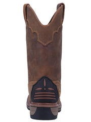 Dan Post DP69402 Mens Waterproof Square Toe Blayde Work Boots Saddle Tan BACK VIEW . If you need any assistance with this item or the purchase of this item please call us at five six one seven four eight eight eight zero one Monday through Saturday 10:00a.m EST to 8:00 p.m EST