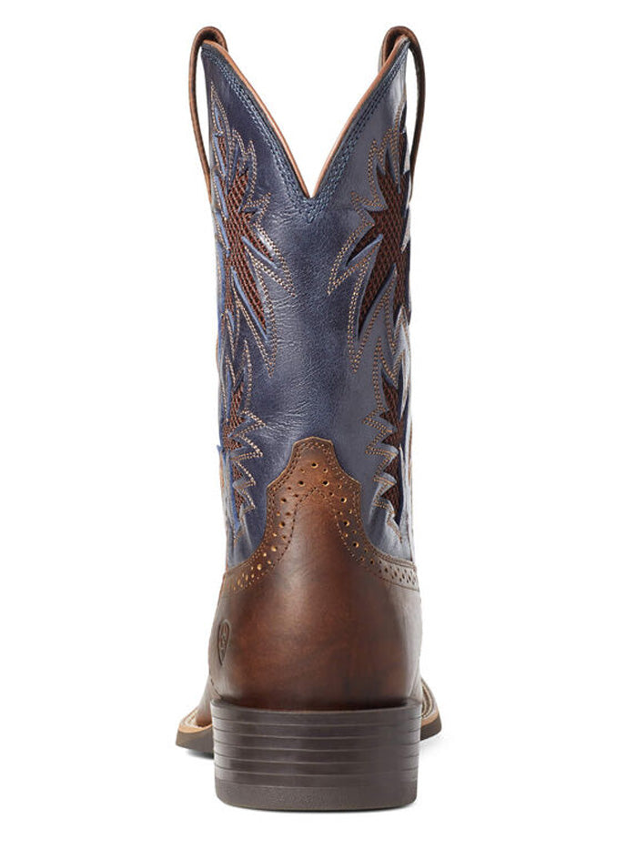 Ariat 10035928 Mens Sport Cool VentTEK Western Boot Bar Top Brown front and side view. If you need any assistance with this item or the purchase of this item please call us at five six one seven four eight eight eight zero one Monday through Saturday 10:00a.m EST to 8:00 p.m EST