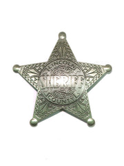 Sheriff Lincoln County Star Western Replica Badge BW-3