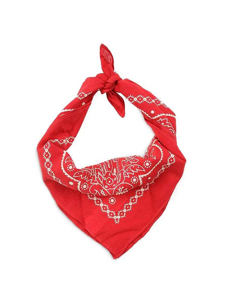 Assorted Bandanas 21" & 27" view of a bandaba rolled with a knot. If you need any assistance with this item or the purchase of this item please call us at five six one seven four eight eight eight zero one Monday through Saturday 10:00a.m EST to 8:00 p.m EST