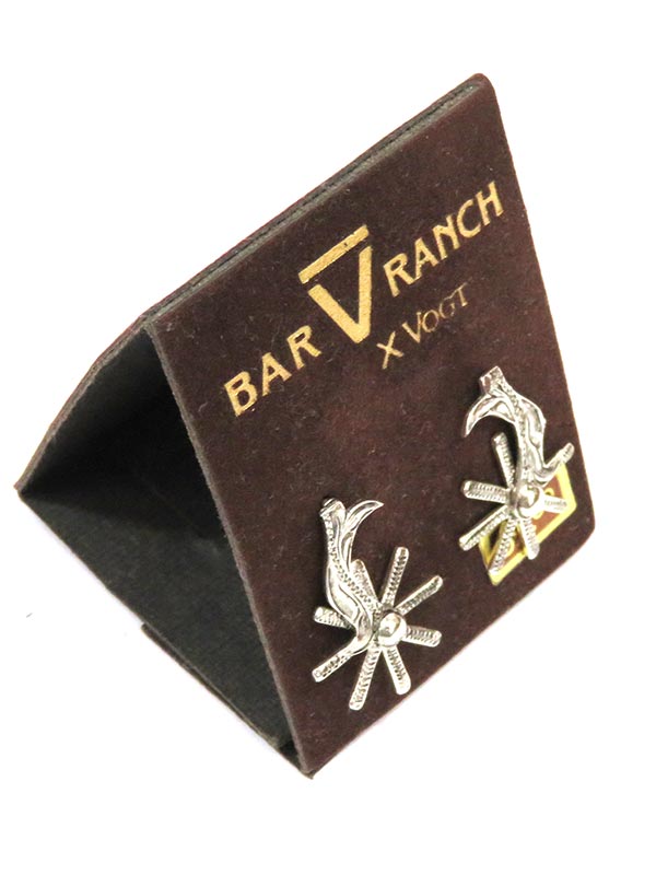 Bar V Ranch 311-149 Western Boot Spur Earrings  front view. If you need any assistance with this item or the purchase of this item please call us at five six one seven four eight eight eight zero one Monday through Saturday 10:00a.m EST to 8:00 p.m EST