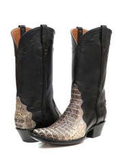 Black Jack 7124-54 Mens Horn Back Caiman Western Triad Boots front side and back view of pair. If you need any assistance with this item or the purchase of this item please call us at five six one seven four eight eight eight zero one Monday through Saturday 10:00a.m EST to 8:00 p.m EST