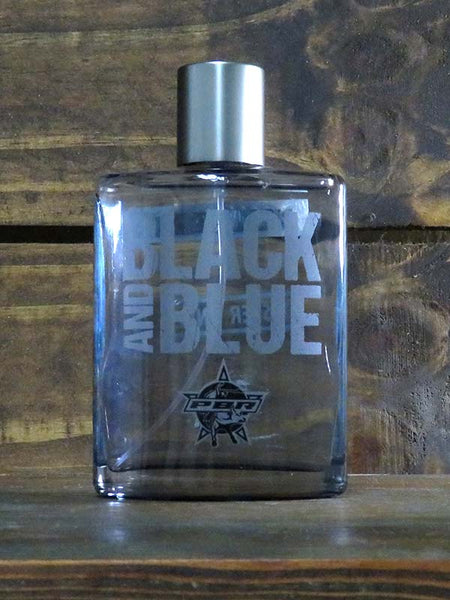 Tru Fragrance 92235 Mens PBR Black and Blue Cologne front view no box. If you need any assistance with this item or the purchase of this item please call us at five six one seven four eight eight eight zero one Monday through Saturday 10:00a.m EST to 8:00 p.m EST