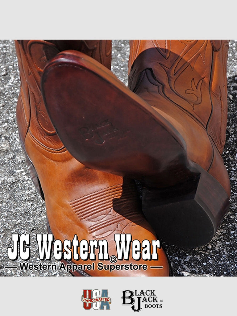 Men's Black Jack Burnished Peanut Ranch Hand Western Boots 405-64 Black Jack Boots - J.C. Western® Wear