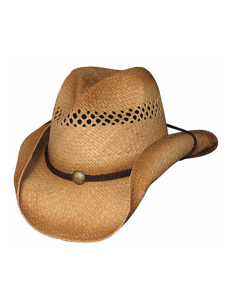 Bullhide BLAZE 2227 Western Straw Hat Natural front view. If you need any assistance with this item or the purchase of this item please call us at five six one seven four eight eight eight zero one Monday through Saturday 10:00a.m EST to 8:00 p.m EST