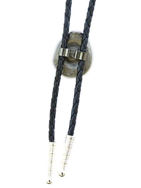 Western Express BT-5948-S Bolo Tie Hat With Austrian Crytals Silver back view. If you need any assistance with this item or the purchase of this item please call us at five six one seven four eight eight eight zero one Monday through Saturday 10:00a.m EST to 8:00 p.m EST