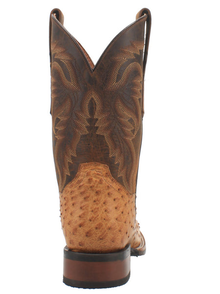 Dan Post DP4951 Mens KERSHAW Ostrich Leather Square Toe Boot Tan back view. If you need any assistance with this item or the purchase of this item please call us at five six one seven four eight eight eight zero one Monday through Saturday 10:00a.m EST to 8:00 p.m EST